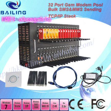 32 SIM Card Modem Pool Support Bulk SMS, MMS, Ussd Sending and Receiving